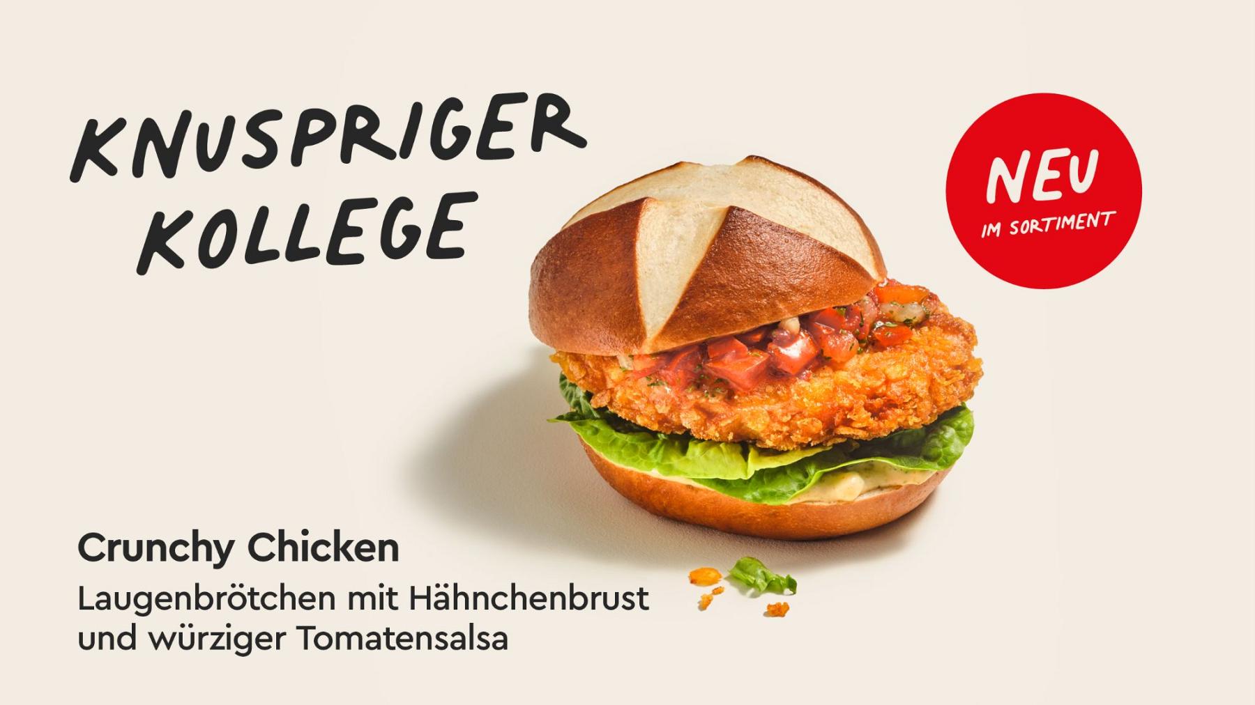 NEU: Laugenbrötchen Crunchy Chicken